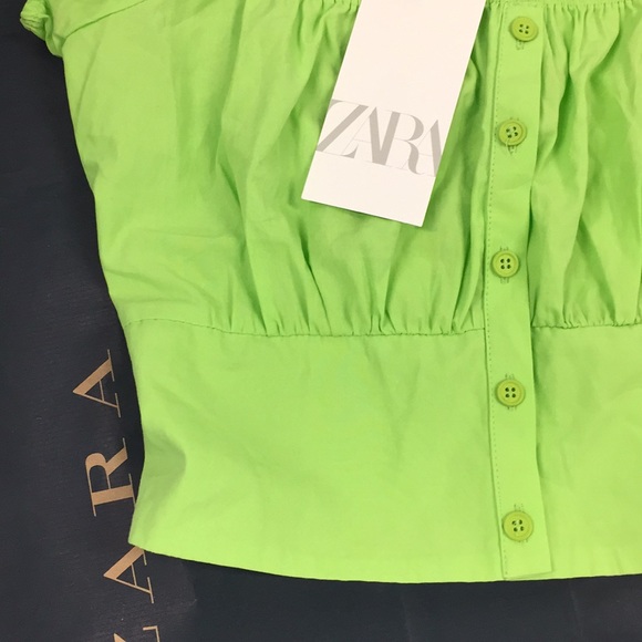 Neon Lime Sloane Button Up Top